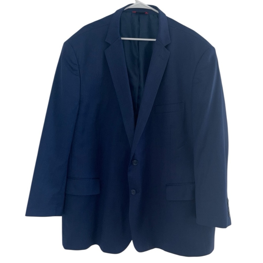 Wool Sportscoat Men’s Big Tall Blue Linea Uomo 56 R